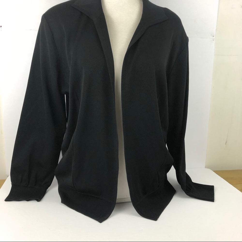 Exclusively Misook Open Front Cardigan Sweater